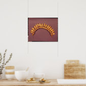 Poster Collier avec masques de maenads et Silenus (Cuisine)
