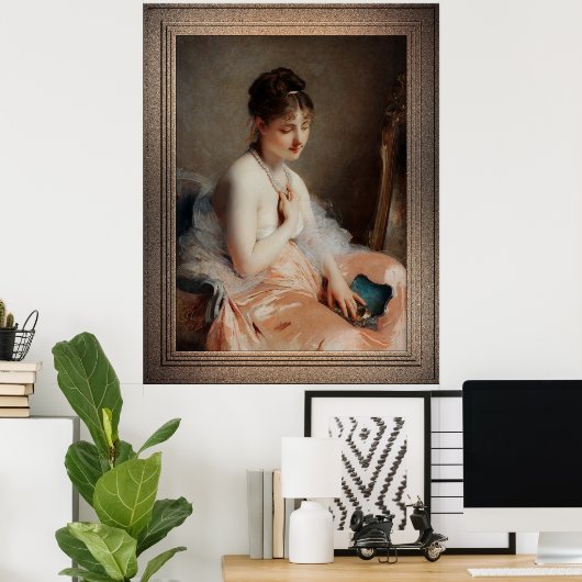 Poster Collier de perles par Charles Chaplin (Bureau à domicile)