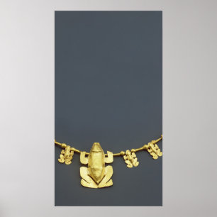 Poster Collier de Quimbaya avec des grenouilles, de