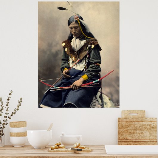 Poster Collier d'os en chef - Ogala Lakota Imprimer (Cuisine)