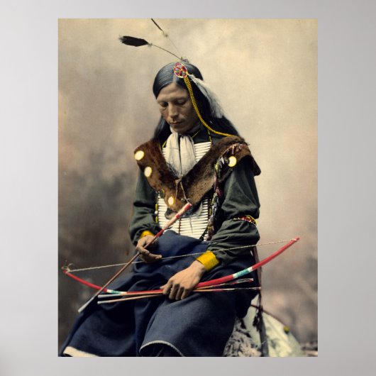 Poster Collier d'os en chef - Ogala Lakota Imprimer (Devant)