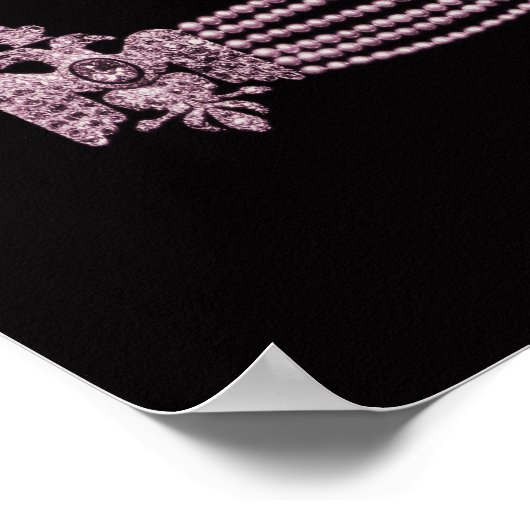 Poster Collier rose Cartierr ~ Imprimer l'affiche (Coin)