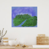 Poster Colline et ruisseau (Cuisine)