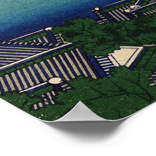 Poster Colline Goten-yama, Shinagawa sur le Tōkaidō. (Coin)