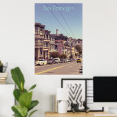 Poster Colline russe avec tour Coit (Bureau à domicile)