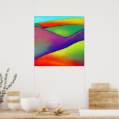 Poster Collines arc-en-ciel audacieuses (Cuisine)