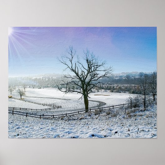 Poster Collines couvertes de neige d'Ozark (Devant)