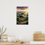 Poster Collines de Chocolate Philippines Voyage Rétro (Cuisine)