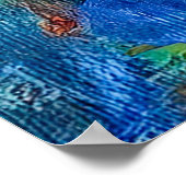 Poster Collines de Santorin aux teintes abstraites (Coin)