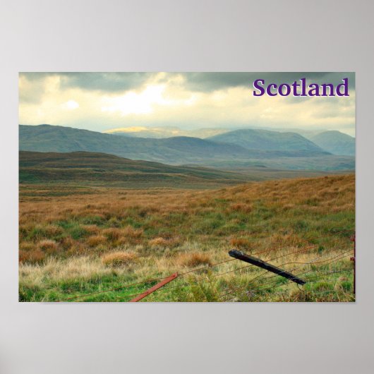 Poster Collines du Perthshire, Écosse (Devant)