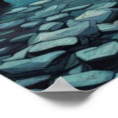 Poster Collines et montagnes de Cumbria, lacs, ciel de Va (Coin)