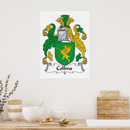 Poster Collins Family Crest (Cuisine)