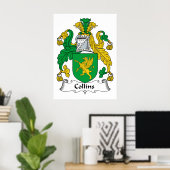 Poster Collins Family Crest (Bureau à domicile)