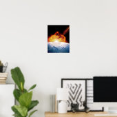 Poster Collision astéroïde avec la Terre (Bureau à domicile)