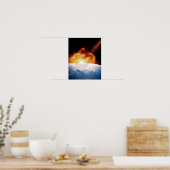 Poster Collision astéroïde avec la Terre (Cuisine)