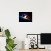 Poster Collision de planètes interstellaires et lumière c (Bureau à domicile)