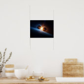 Poster Collision de planètes interstellaires et lumière c (Cuisine)