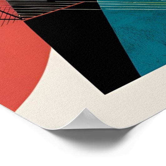 Poster Collision géométrique dynamique (Coin)