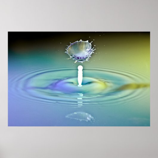 Poster Collision goutte d'eau (Devant)