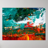 Poster Collision Tropicale Abstraite (Devant)