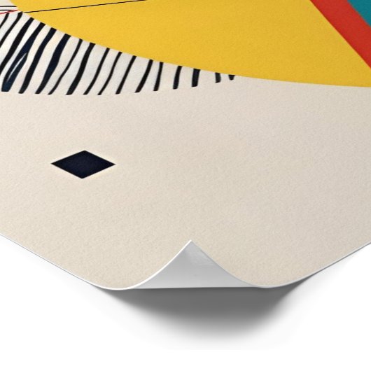 Poster Collision vectorielle - Une composition rétro-futu (Coin)