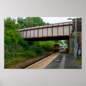 Poster Colne Bound Train Leaving Burnley Barracks Railway (Devant)