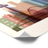 Poster Cologne, Allemagne | Ville Skyline (Coin)