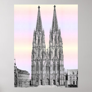Poster Cologne cathédrale 1911 - Cathédrale de Cologne