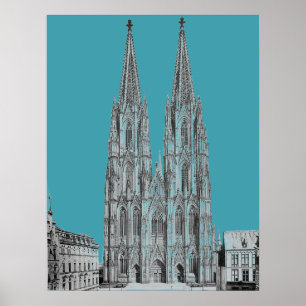 Poster Cologne cathédrale Cathédrale Cologne Cologne Colo