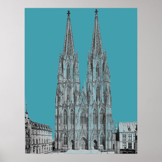 Poster Cologne cathédrale Cathédrale Cologne Cologne Colo (Devant)