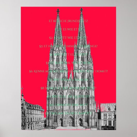Poster Cologne Cologne Loi fondamentale de Cologne (Devant)