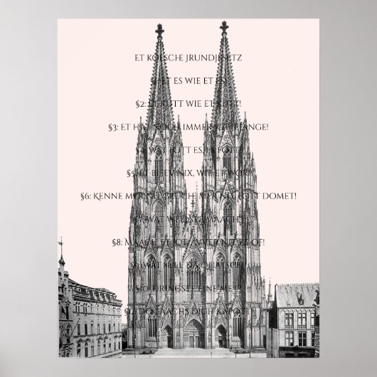 Poster Cologne Cologne Loi fondamentale de Cologne (Devant)