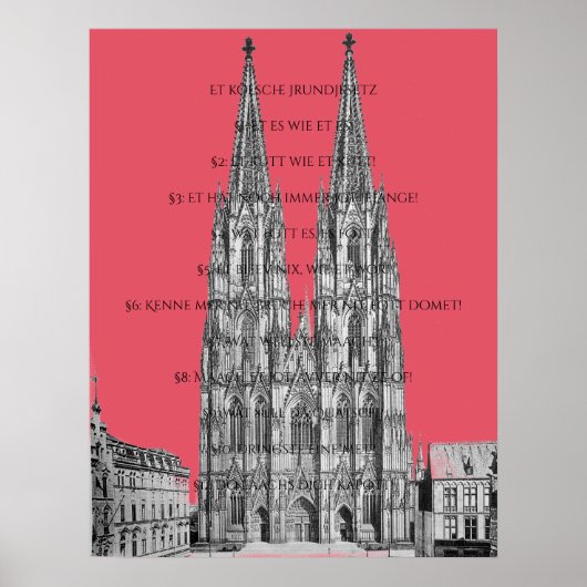 Poster Cologne Cologne Loi fondamentale de Cologne (Devant)