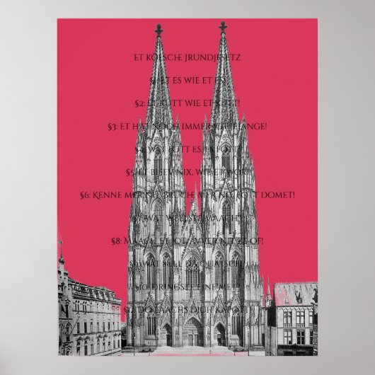 Poster Cologne Cologne Loi fondamentale de Cologne (Devant)