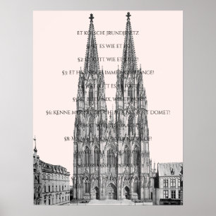 Poster Cologne Dome Cologne Constitution de Cologne