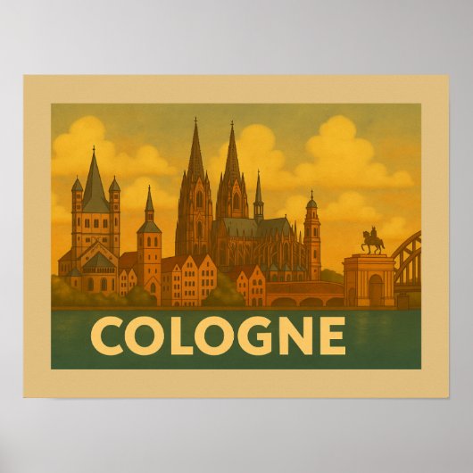 Poster Cologne Germany City Art (Devant)