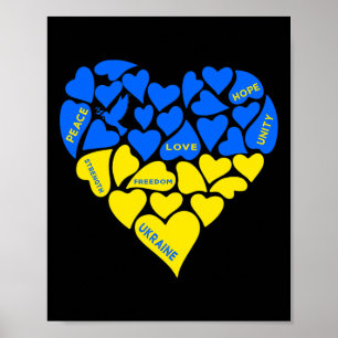 Poster Colombe de la Paix Cœur Ukraine Espoir Amour Ukr J