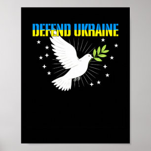 Poster Colombe de la paix pour la défense de l'Ukraine 