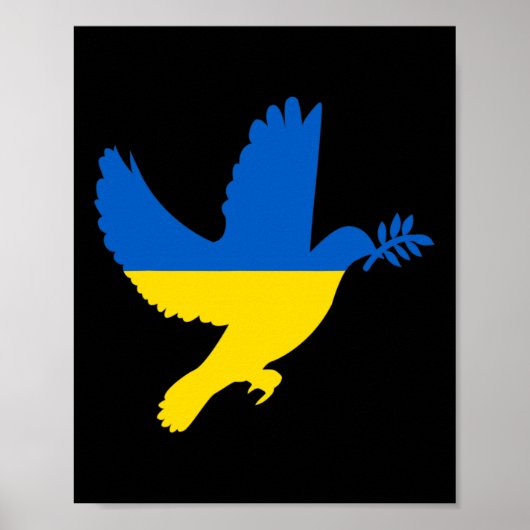 Poster Colombe de la paix ukrainienne (Devant)