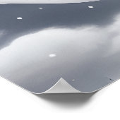 Poster Colombe de mariage blanche dans les nuages (Coin)