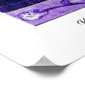 Poster COLOMBES BLANCHES À LA FENÊTRE, bleu violet (Coin)