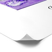 Poster COLOMBES BLANCHES À LA FENÊTRE, bleu violet (Coin)