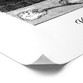 Poster COLOMBES BLANCHES À LA FENÊTRE, noir et blanc (Coin)