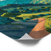 Poster Colombia Illustration Travel Art Vintage (Coin)