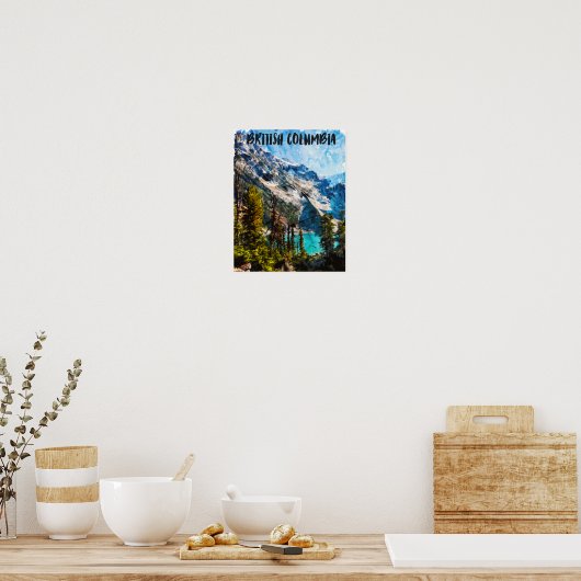 Poster Colombie-Britannique Canada Mountain View (Cuisine)