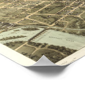 Poster Colombie Caroline du Sud 1872 Carte panoramique an (Coin)