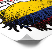 Poster Colombie Drapeau des racines d'arbre du Canada col (Coin)