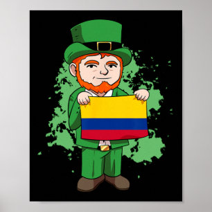 Poster Colombie Fier Organeilleux Drapeau Colombien Fête