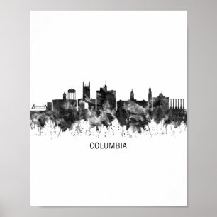 Poster Colombie Missouri Skyline BW