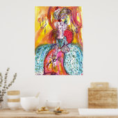 Poster COLOMBINA, DAME AVEC MASK Masquerade vénitienne (Cuisine)